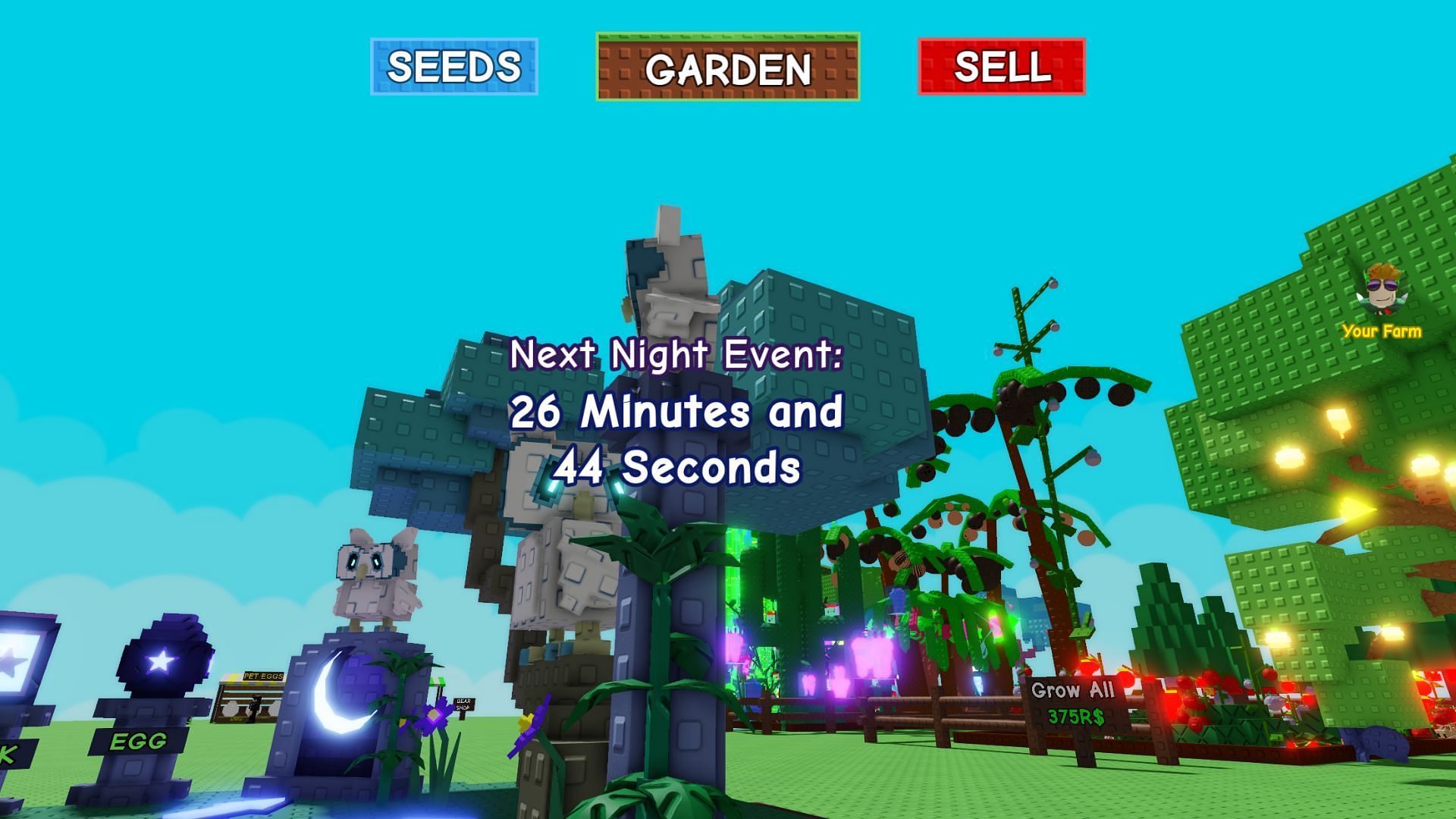 There is a chance that the Blood Moon might trigger at night (Image via Roblox)